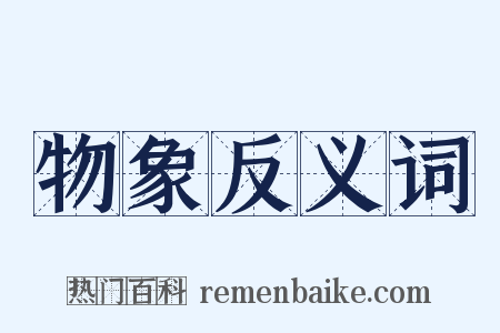 物象反义词是什么意思的图片
